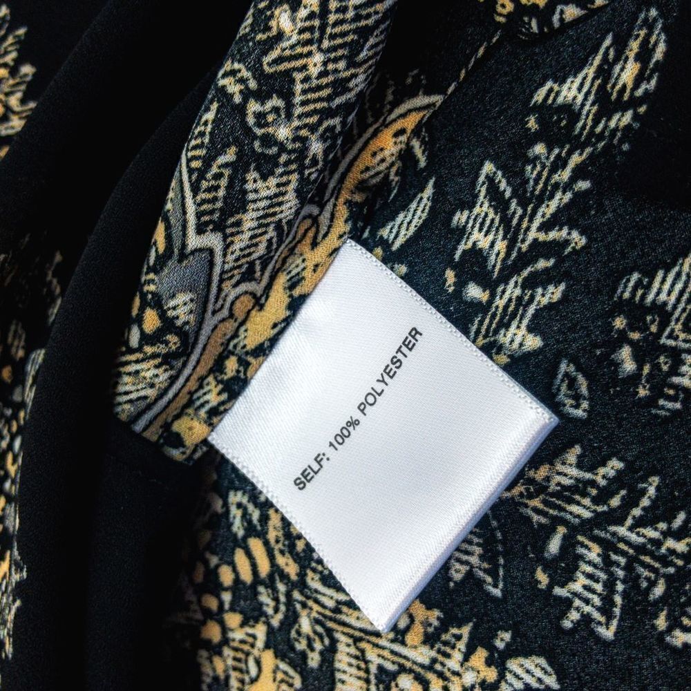 Rose & Olive Lightweight Black/Cream Baroque Print Blouse Sz M - Picture 8 of 11